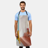 Two yellow wooden bar stools schürze (Getragen)