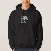 TWO ZERO SIX Area Code 206 Seattle WA Washington U Hoodie (Vorderseite)