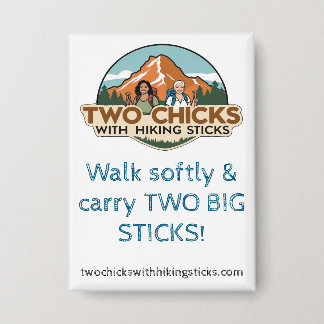 TwoChicks Rectangular Button (Walk Softly)