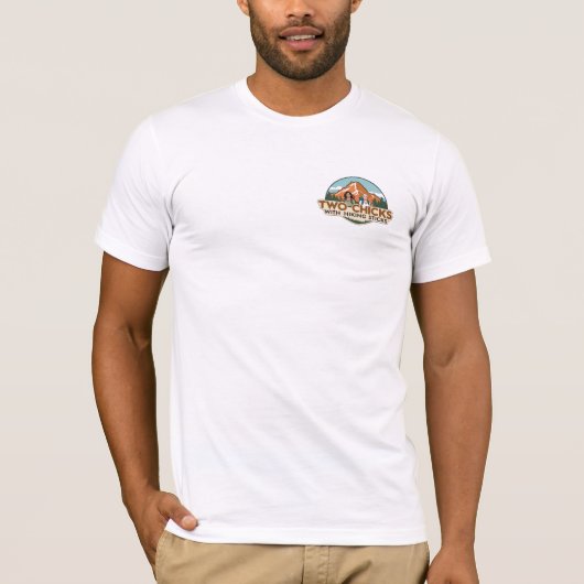 TwoChicks T-Shirt (Two Sticks Kleines Logo) (Vorderseite)