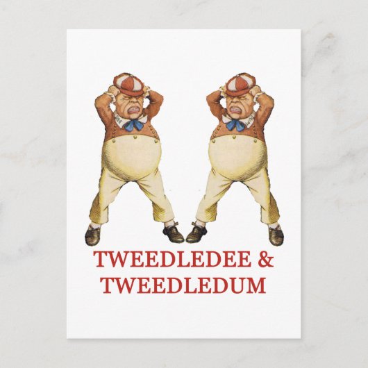 TwodLEDEE & TWODLEDUM IN WONDERLAND Postkarte (Vorderseite)