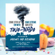 Twonado Twister Tornado Blau Grunge Geburtstag