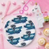 Twonado Twister Tornado Blue Grunge Birthday Pappteller (Party)