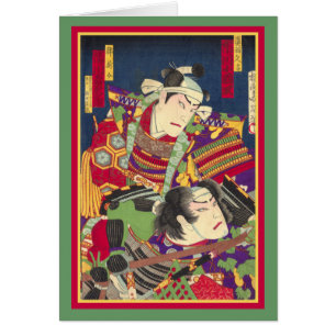 TwoSamurai - Japaner Woodblock Druck - besonders