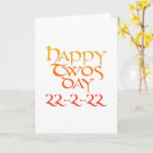 Twosday 22-2-22 karte (Gelbe Blume)