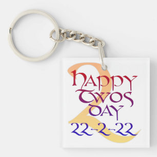 Twosday 22-2-22 keychain schlüsselanhänger