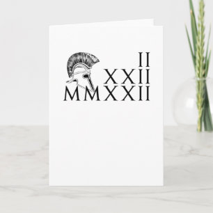 Twosday 2-22-22 with Roman numerals Karte