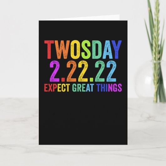 Twosday Tuesday February 22 2022 2-22-22 Karte (Vorderseite)