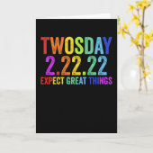 Twosday Tuesday February 22 2022 2-22-22 Karte (Gelbe Blume)
