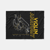 Twoset Violin Violin Anatomie Zeichnung Diagramm L Fleecedecke (Vorderseite (Horizontal))