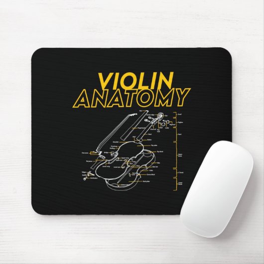 Twoset Violin Violin Anatomy Drawing Diagram Limit Mousepad (Mit Mouse)