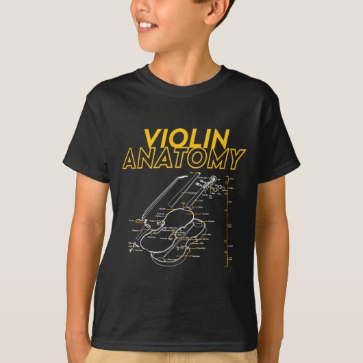 Twoset Violin Violin Anatomy Drawing Diagram Limit T-Shirt (Vorderseite)