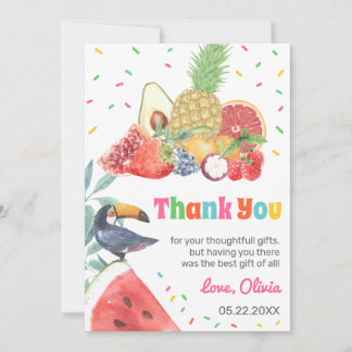 Twotti Fruitti Tropical Frucht Toucan Geburtstag Dankeskarte