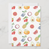 Twotti Fruitti Tropical Frucht Toucan Geburtstag Einladung (Rückseite)