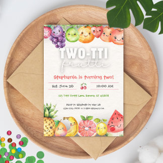 Twotti Frutti 2. Geburtstag Einladung