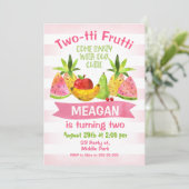 Twotti Frutti 2. Geburtstag Einladung (Stehend Vorderseite)