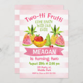 Twotti Frutti 2. Geburtstag Einladung (Vorne/Hinten)