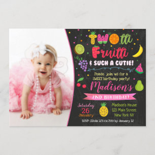 Twotti frutti 2. Party Einladung
