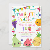 Twotti Frutti 2nd Birthday Invitaiton Einladung (Vorderseite)