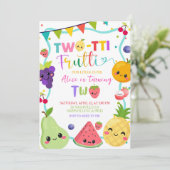 Twotti Frutti 2nd Birthday Invitaiton Einladung (Stehend Vorderseite)