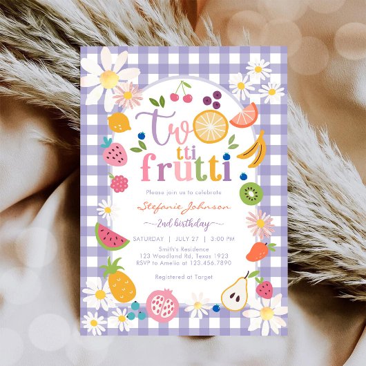 Twotti Frutti 2nd Birthday Invitation Einladung