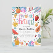 Twotti Frutti 2nd Birthday Invitation Einladung (Stehend Vorderseite)