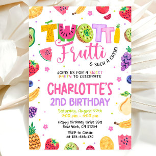 Twotti Frutti Einladung, Two-tti Frutti Geburtstag Einladung