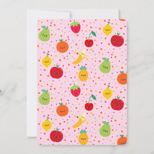 Twotti Frutti Fruchtkids Zweiter Geburtstag Einladung (Rückseite)