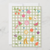 Twotti Frutti Fruit 2nd Birthday Invitation Einladung (Rückseite)