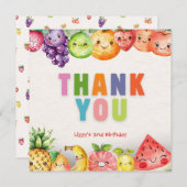 Twotti Frutti Fruit Thema Danke Karte (Vorne/Hinten)