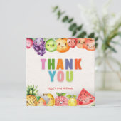 Twotti Frutti Fruit Thema Danke Karte (Stehend Vorderseite)