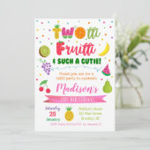 TWOtti Frutti Fruits Geburtstagsparty Einladungen (Stehend Vorderseite)