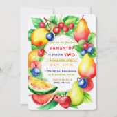 Twotti Frutti Geburtstagsgeschenk Einladung (Vorderseite)