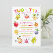 Twotti Frutti Geburtstagsgeschenk Einladung (Stehend Vorderseite)