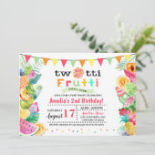 Twotti Frutti Kindergeburtstag-Einladung Einladung (Stehend Vorderseite)