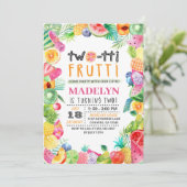 Twotti Frutti Kindergeburtstag-Einladung Einladung (Stehend Vorderseite)