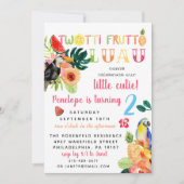 Twotti Frutti Luau Geburtstagsparty Einladung (Vorderseite)