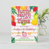 Twotti frutti oder Tutti Frutti Party Einladung (Stehend Vorderseite)