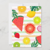 Twotti frutti oder Tutti Frutti Party Einladung (Rückseite)