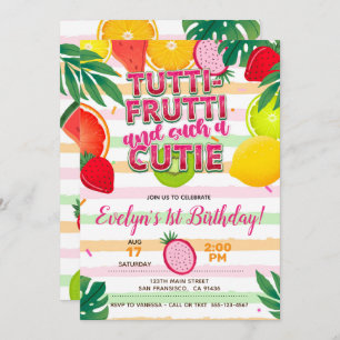 Twotti frutti oder Tutti Frutti Party Einladung