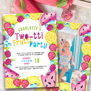 TWOtti Frutti Party 2. Geburtstag Foto Einladung