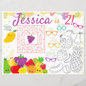 Twotti Frutti Tischsets Aktivität & Farbblatt (Vorderseite)