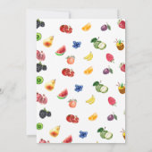 TWOtti Frutti Tropical Fruit Sommer 2. Geburtstag Einladung (Rückseite)