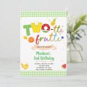 TWOtti Frutti zum Geburtstag Einladung (Stehend Vorderseite)