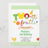 TWOtti Frutti zum Geburtstag Einladung (Vorne/Hinten)