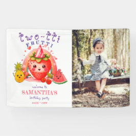 TWOTTI Tutti Frutti Summer Fruit Girl 2. Geburtsta Banner