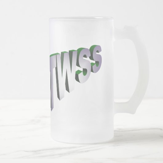 TWSS mattiertes Bier Stein Mattglas Bierglas (Rechts)