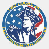 TWU Local 282 Runder Aufkleber (Vorderseite)