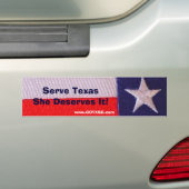 tx Flagge Aufschlag Texas verdient sie ihn Autoaufkleber (Auf Auto)