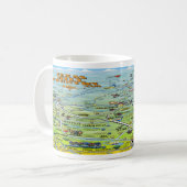 TX Hill Country Cartoon Karte Kaffeetasse (Vorderseite Links)